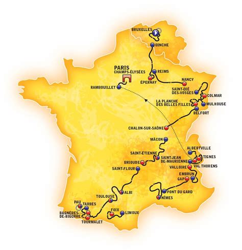 Paris Map Tour De France Route United States Map