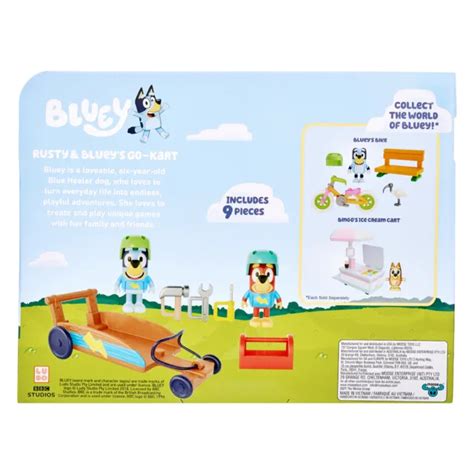 Bluey Rusty And Blueys Go Kart Figurine Toy Set Brand New £1895
