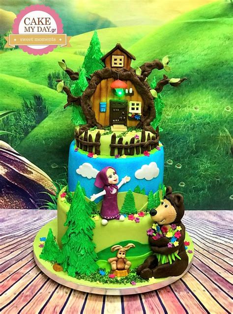 Masha And The Bear Birthday Cakes Decorated Cake By Cakesdecor
