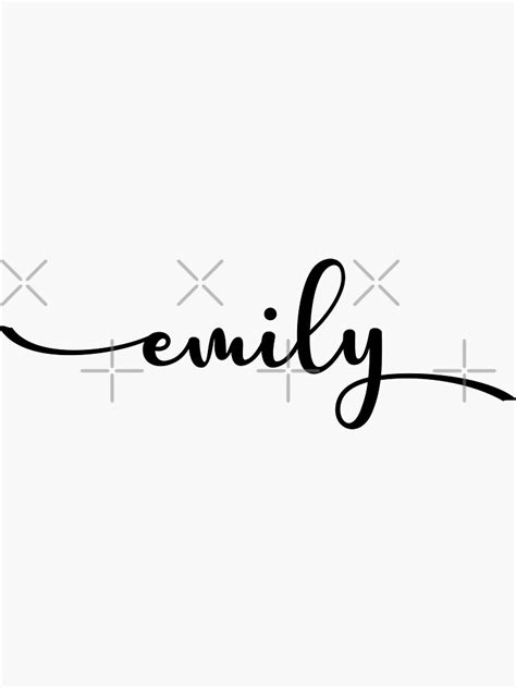 Emily Name Personalized Sticker By Allysmar Redbubble