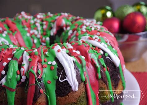 This recipe is very moist and even when the cake is left in the oven a little too long, the cake stays moist on the inside. Christmas Bundt Cake Recipe | Balancing Motherhood