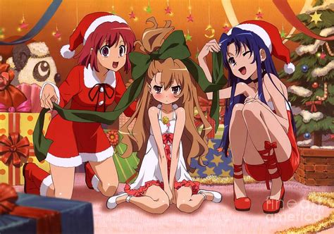 Cute Hentai Girls Christmas Party Ultra Hd Drawing By Hi Res