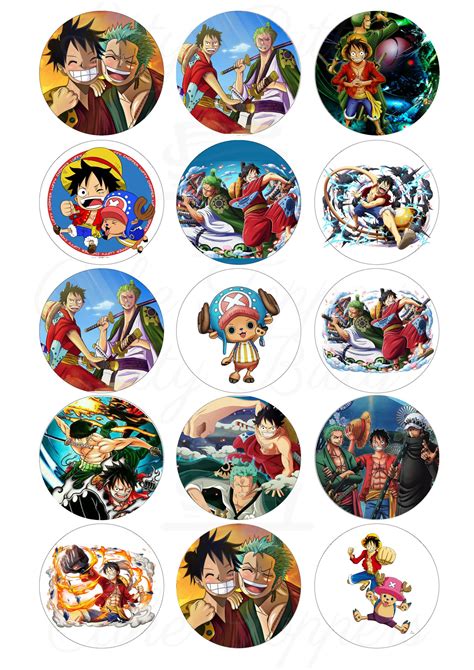Luffy And Zoro Edible Cupcake Cookie Toppers Itty Bitty Cake Toppers