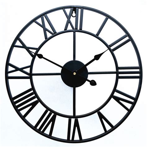 Customized Large Roman Numeral Metal Clock Styleindoor Modern Oversized