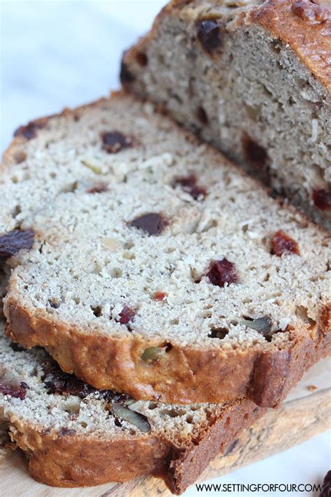 This recipe was lighter and more like bread. Sweet Cherry Banana Bread Recipe - Setting for Four