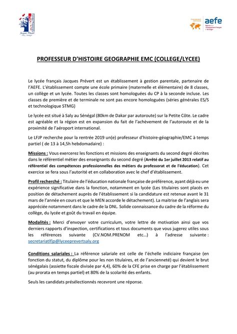 Vous ne trouverez jamais la lettre de motivation correspondant exactement à votre recherche puisque par définition une lettre de motivation est personnelle et répond à une demande précise. Lettre De Motivation Master Meef Histoire Géographie