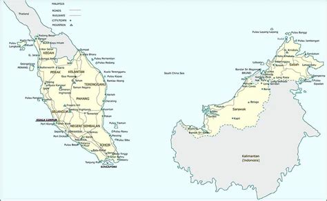 Karten Von Malaysia Karten Von Malaysia Zum Herunterladen Und Drucken