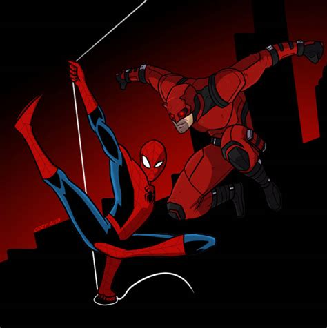Mcu Spider Man And Daredevil By Kingcozy7 On Deviantart