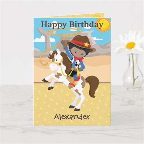Little Cowboy Boys Birthday Card Birthday Cards For