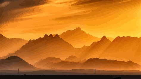 Minimal Landscape Mountains 5k Mac Wallpaper Download