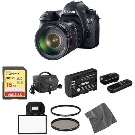 Canon Eos 6d Dslr Camera With 24 105mm F4l Lens Basic Kit Bandh