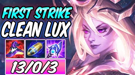 S First Strike Lux Mid Clean Gameplay 3 Items In 16 Minutes Build And Runes League Of