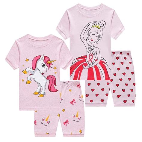 Buy Unicorn Pajamas Toddler Girls Organic Warm Long Short Sleeve Cotton
