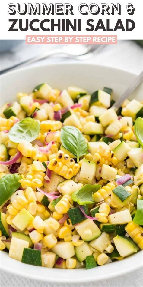 Zucchini Salad With Roasted Corn Easy Summer Side Dish
