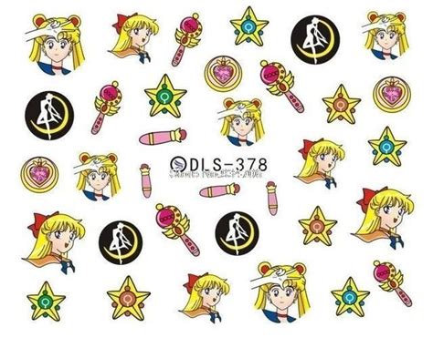 Sailor Moon Nail Art Stickers Decals Mahou Shoujo Kawaii Babe