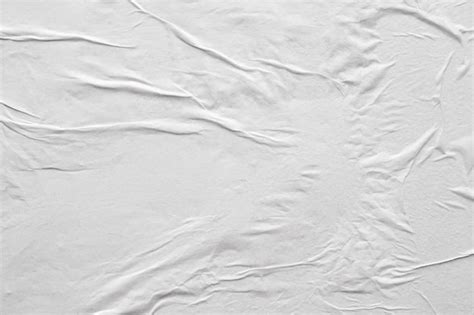 Textura De Pôster De Papel Branco Amassado E Amassado Em Branco Foto