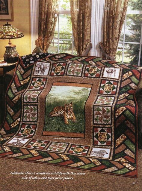 Out Of Africa Quilt Pattern Pieced Lk Wildlife Quilts African Quilts