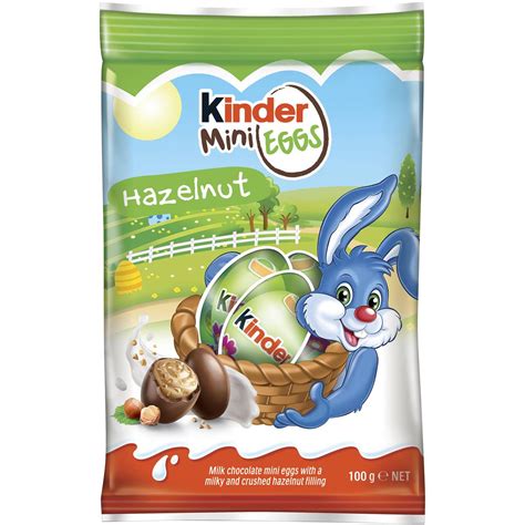 Kinder Easter Mini Eggs Milk Choc With Crushed Hazelnuts 100g Woolworths