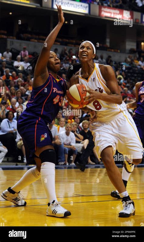 Indiana Fever Center Tammy Sutton Brown Right Drives On Phoenix