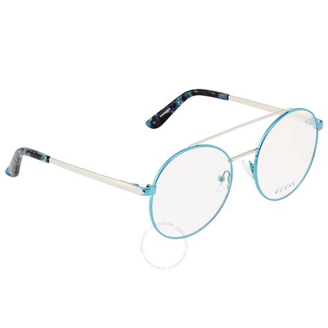 Guess Ladies Blue Round Eyeglass Frames Gu271408452 889214034120 Eyeglasses Jomashop
