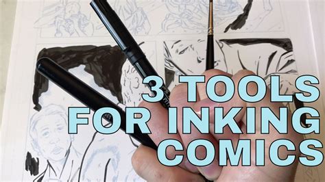 Three Tools For Inking Comics Youtube