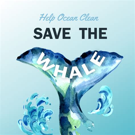 Save The Whale Clean The Ocean Brochure 671998 Vector Art At Vecteezy