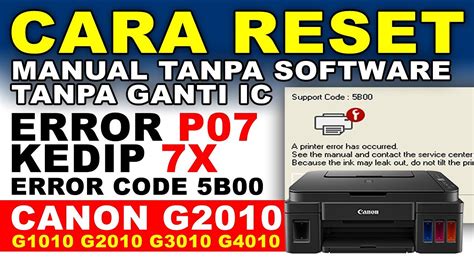Reset Manual Printer Canon G2010 Tanpa Software Resetter Resetter