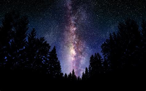 46 Starry Night Sky Desktop Wallpaper On Wallpapersafari