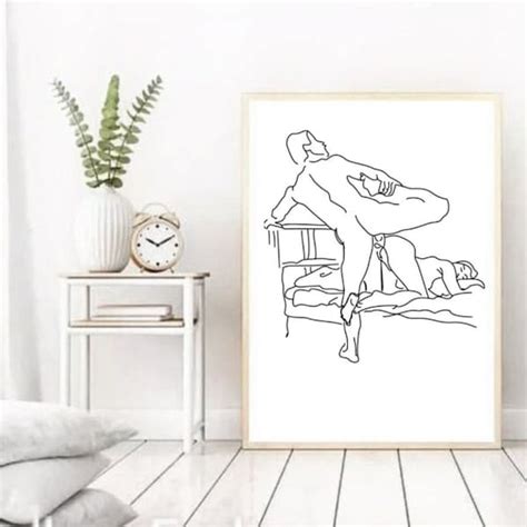 Sexual Line Drawing Etsy