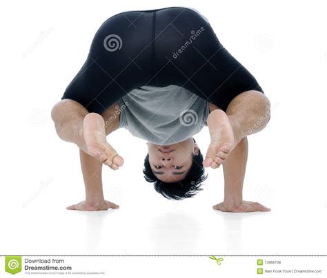 Handsome Young Man In Yoga Exercise Stock Photo Image Of Pose Prayer