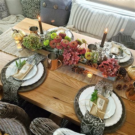 Creating A Fall Tablescape With Herbs Hydrangeas And More Shiplap And