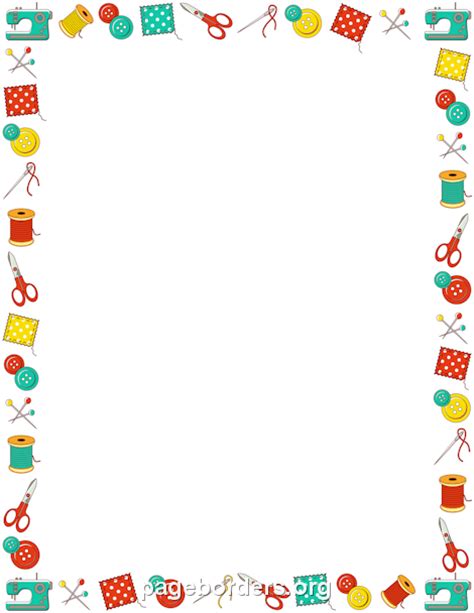Sewing Border Clip Art Page Border And Vector Graphics