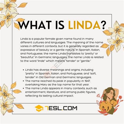 Linda Meaning Explore The Meaning Of The Term Linda • 7esl