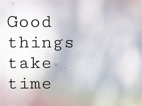 Good Things Take Time Quote On The Wall With Blurred Circle Lights