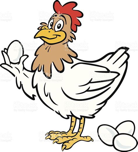 Great Illustration Of A Chicken Holding An Egg Perfect For A Farm Or