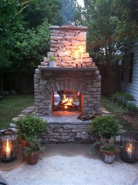 Fire Place Decorating Ideas Outdoor Fireplace Patio Backyard