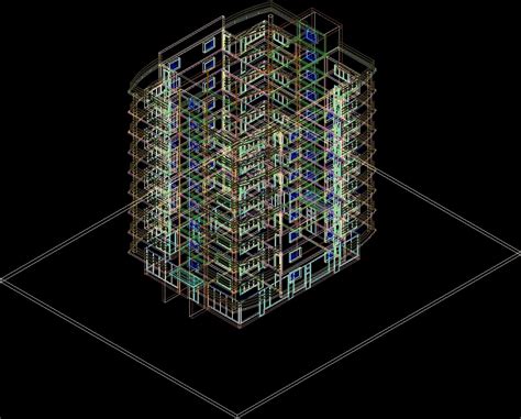 Tower Building Dwg Block For Autocad • Designs Cad