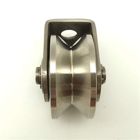 Buy Pulley Wheel V Pulley Roller 304 Stainless Steel Duplex Bearing