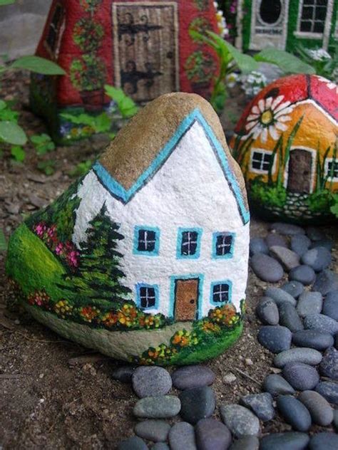 Best 50 Painted Rock Houses Images And Ideas For Kids And Adults