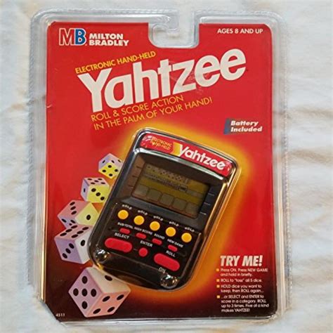 Electronic Handheld Yahtzee Clear Black