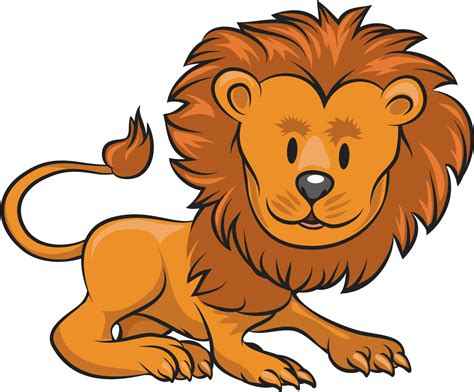 Lion Cartoon Clip Art Gambar Kartun Hewan Singa Png Download Full