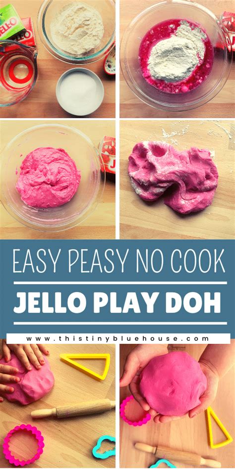 1 Best Easy Diy Non Toxic No Cook Jello Play Doh This Tiny Blue House