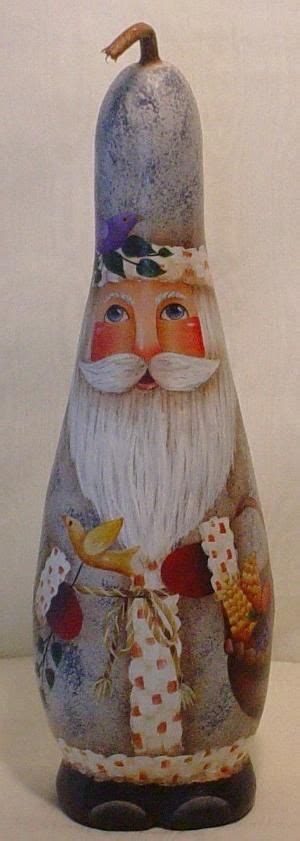 97 Best Suzys Santas Images On Pinterest Gourd Art Hand Painted