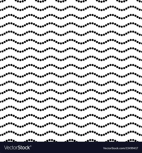 Seamless Dotted Wavy Line Pattern Royalty Free Vector Image