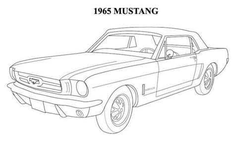 1965 Mustang Coloring Pages Mustang Drawing Mustang 1965 Mustang