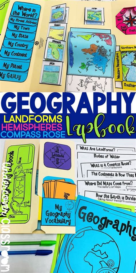 Geography Lapbook And Passages Maps And Globes Map Skills Lapbook