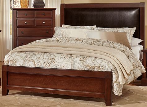 Bedford Cherry Queen Upholstered Panel Bed From Virginia House Coleman Furniture