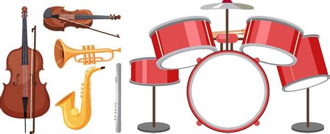 Set Of Musical Instruments 12908227 Vector Art At Vecteezy
