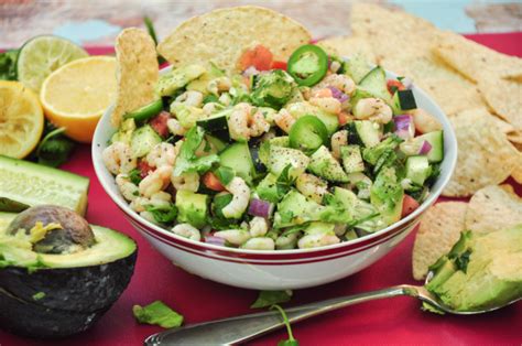 Ceviche consists of seafood marinated in an acidic dressing. Shrimp Ceviche Recipe - Food.com