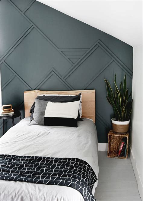 Diy Wood Trim Accent Wall Feature Wall Bedroom Accent Wall Bedroom